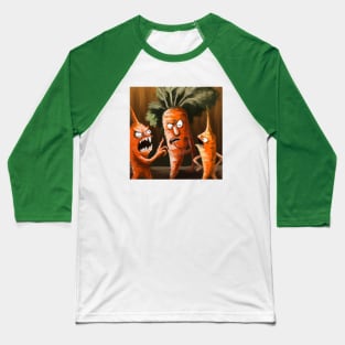 Angry Carrots Argue at a Vegetable Meeting Baseball T-Shirt